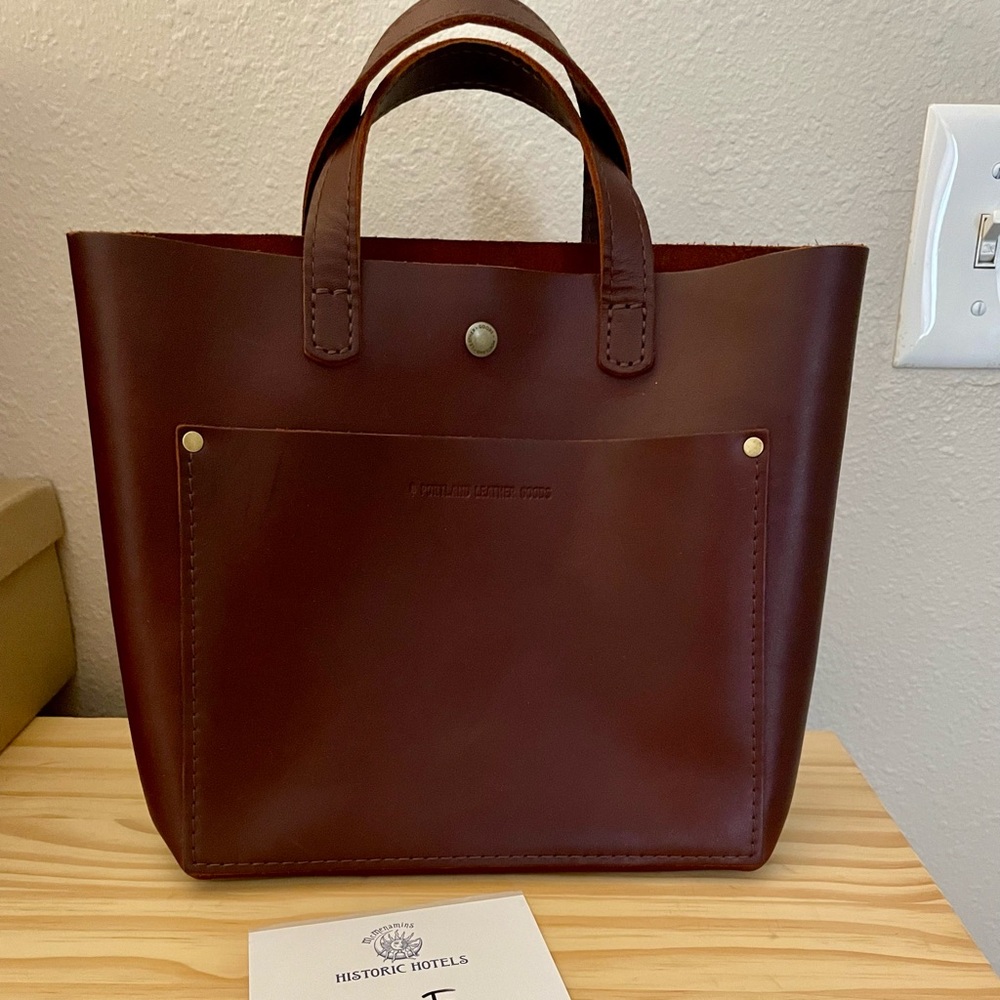 Portland Leather Goods - mini snap crossbody in cognac